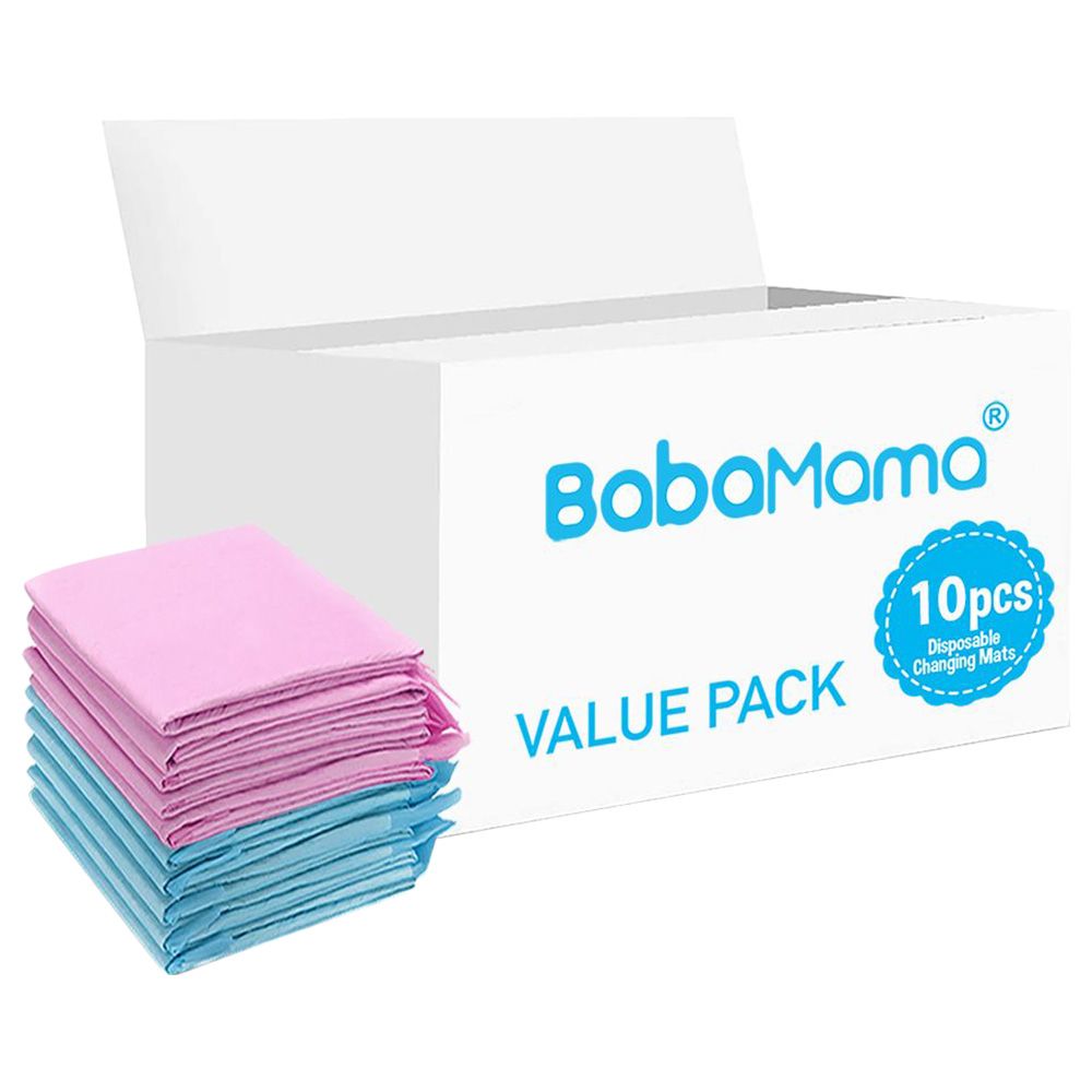 BabaMama - Disposable Changing Mats - 10pcs - Pink/Blue