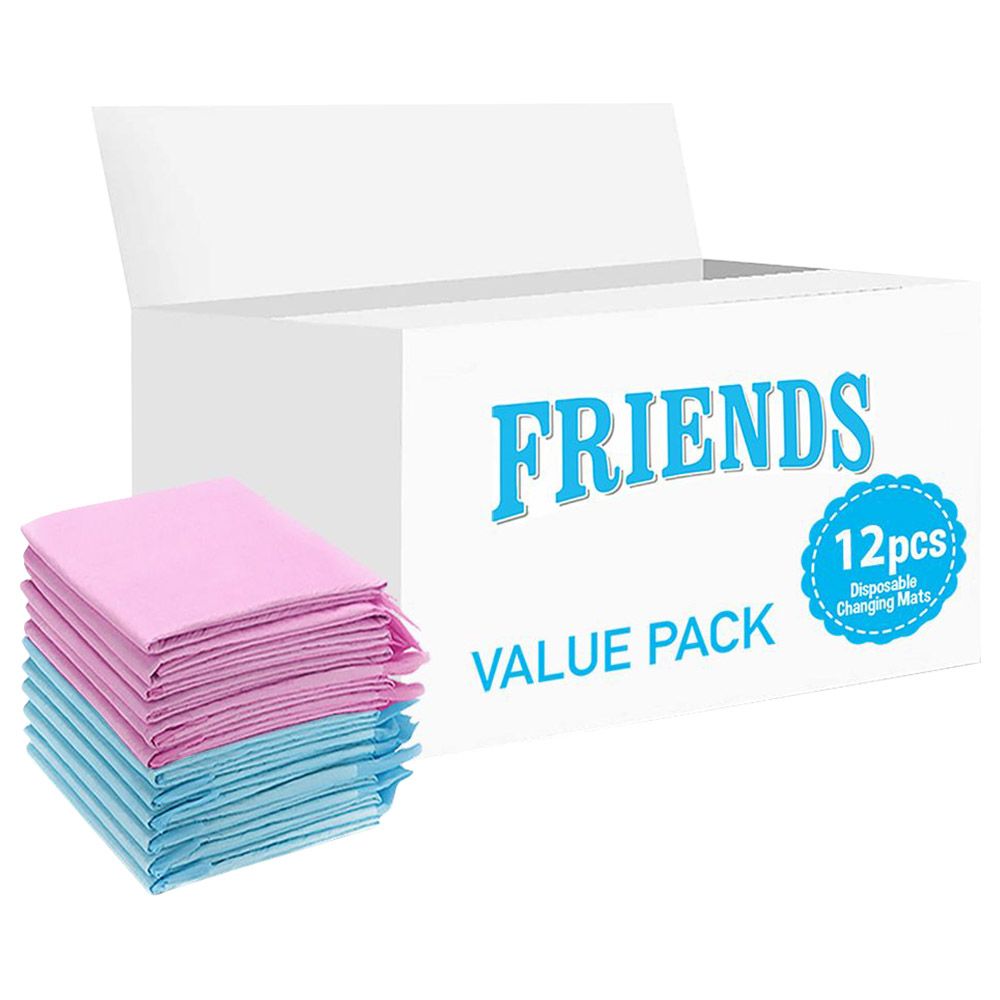 Friends - Disposable Changing Mats - 12pcs - Pink/Blue