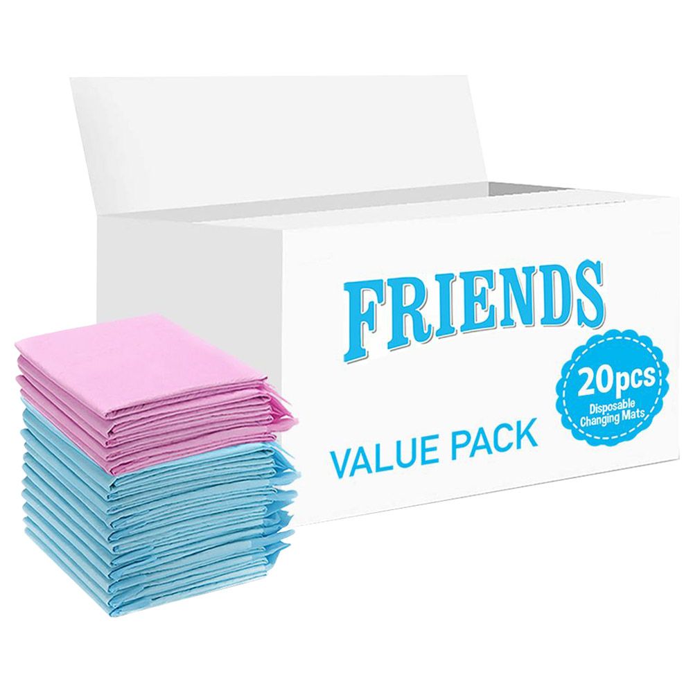 Friends - Disposable Changing Mats - 20pcs - Pink/Blue