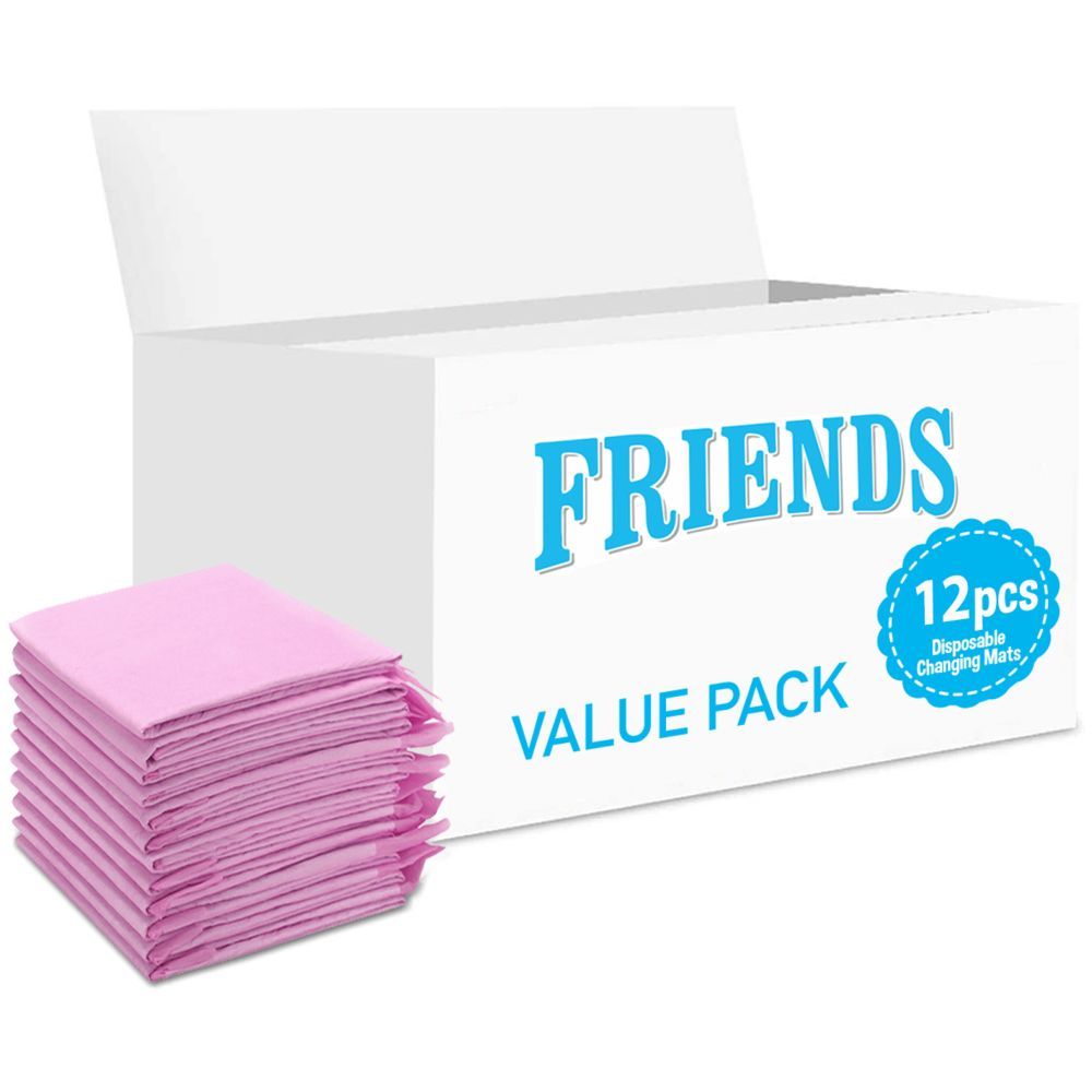 Friends - Disposable Changing Mats, 12 Counts - Pink