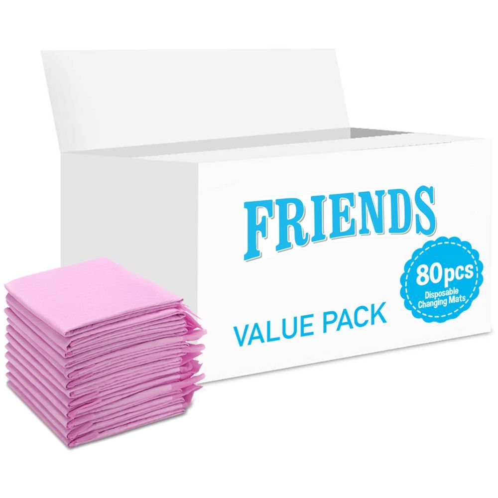 Friends - Disposable Changing Mats, 80 Counts - Pink