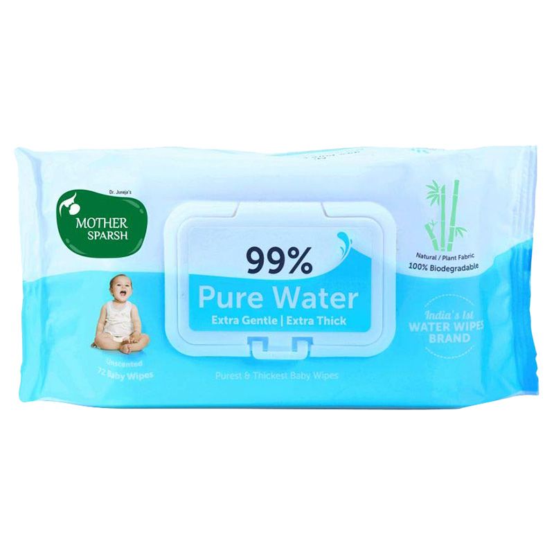 Mother Sparsh - 99% Wipes 72 Unscented Baby Wipes