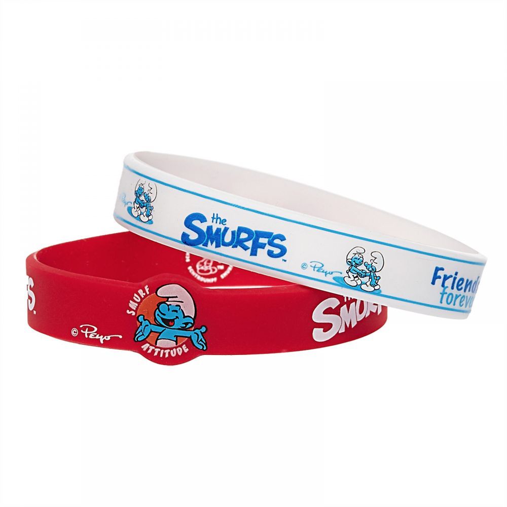 Smurfs - Silicone Bands - White & Red, Pack of 2