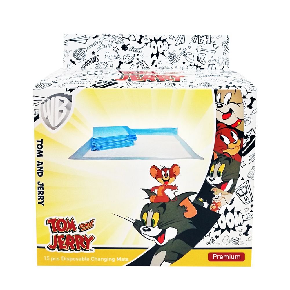 Tom & Jerry - Disposable Changing Mats Box of 15 Pcs