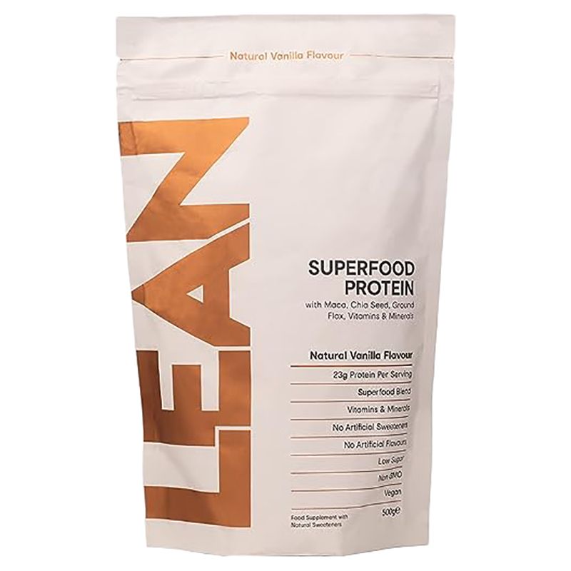 Lean - Vegan Protein With Superfoods - Natural Vanilla Flavour - 500 g