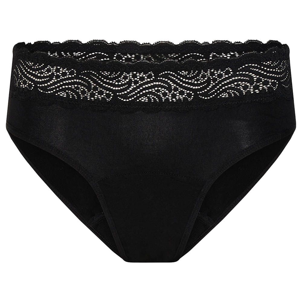 Modibodi - Sensual Hi Waist Bikini Light-Moderate - Black