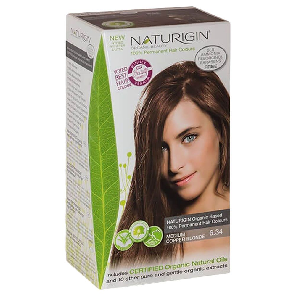 Naturigin - Medium Copper Blonde 6.34 Hair Colour