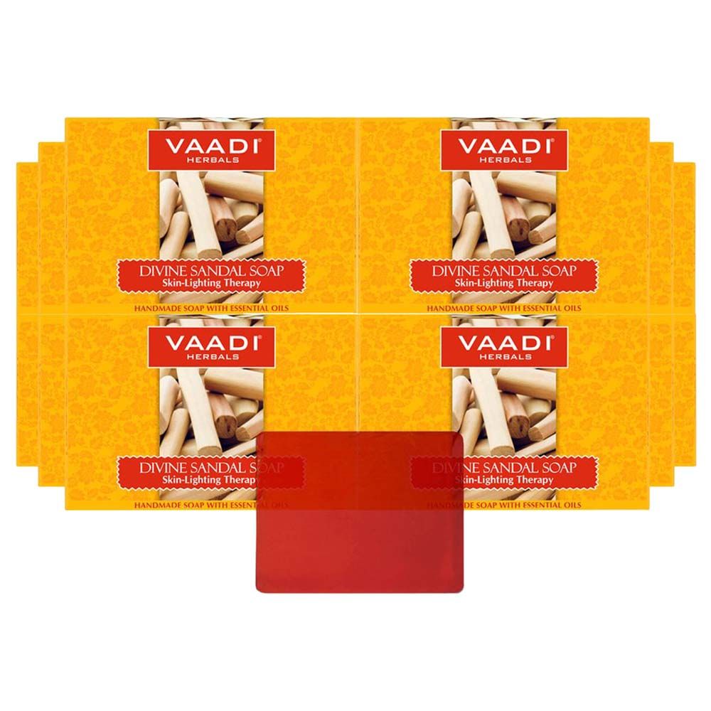 Vaadi Herbals Divine Sandal Soap W/ Turmeric Pack Of 12