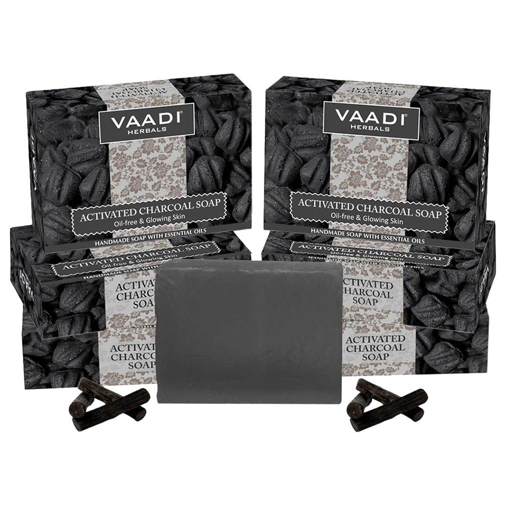 Vaadi Herbals Activated Charcoal Soap Pack Of 6