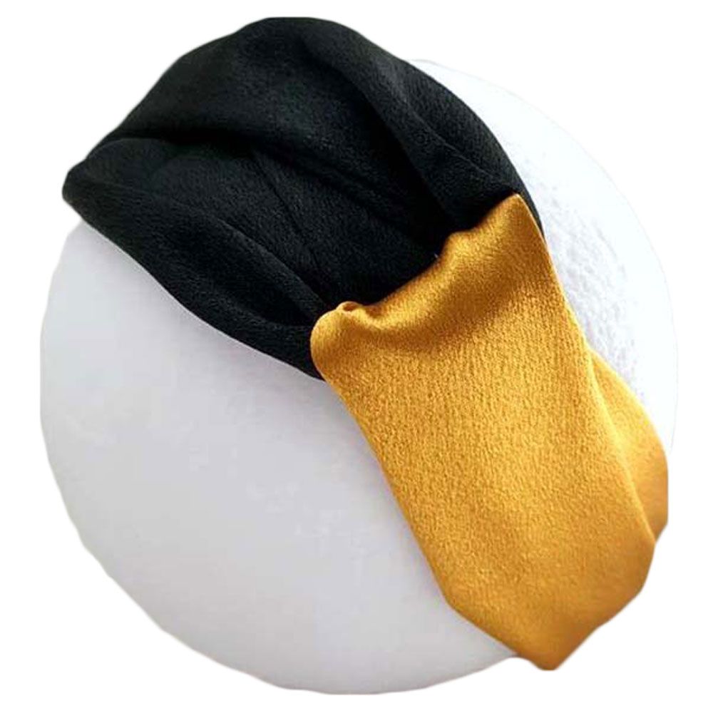 The Girl Cap - Twisted Headband - Black Yellow