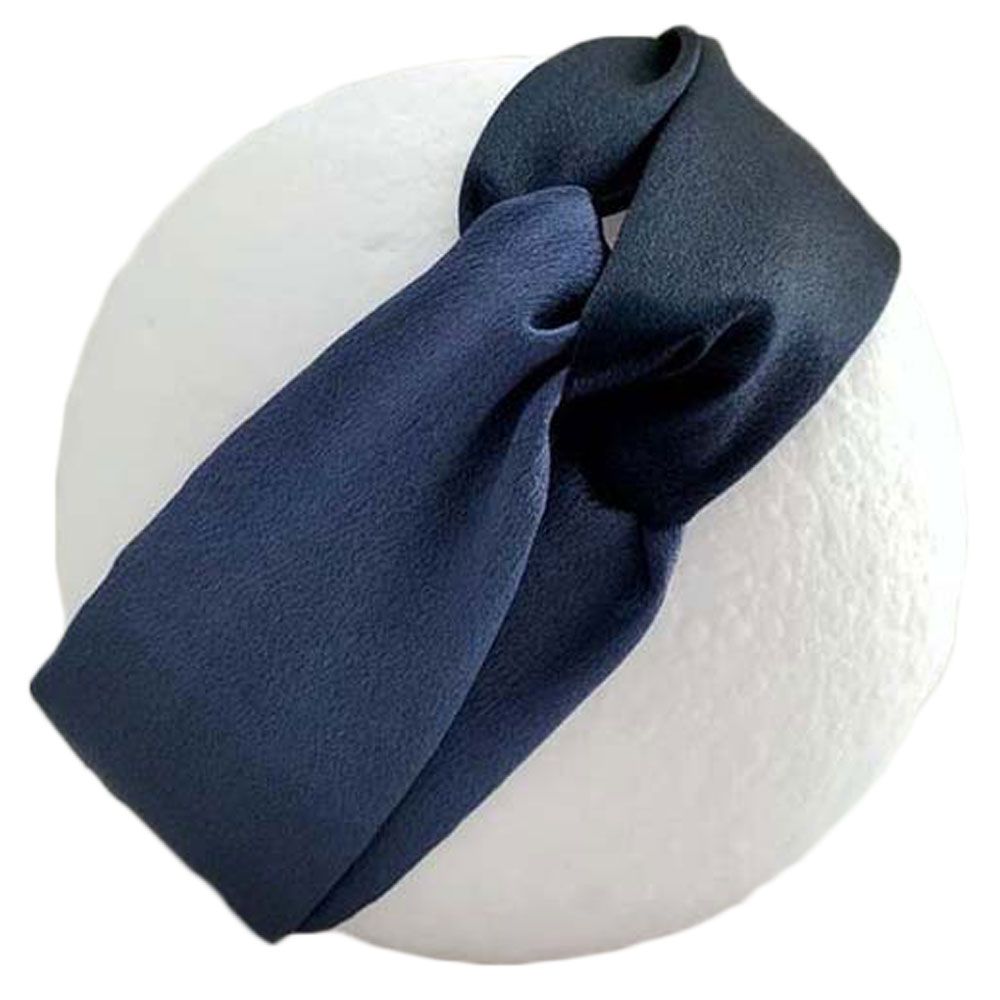 The Girl Cap - Twisted Headband - Navy Blue