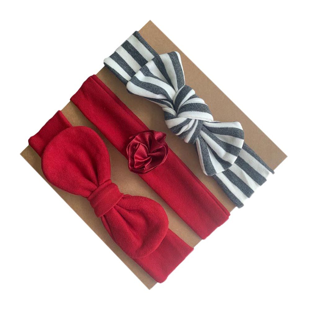 The Girl Cap - 3pc-Set - Baby Headband - Valentine