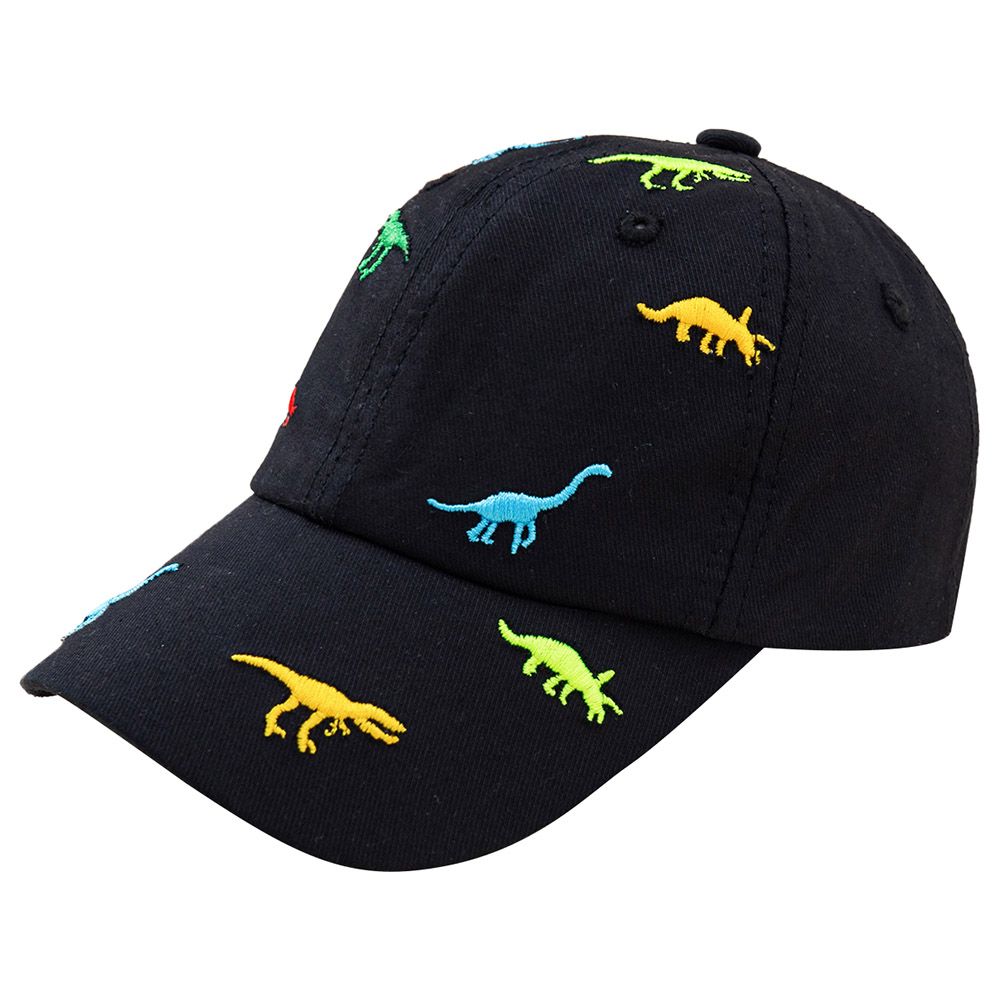 The Girl Cap - Kids Cap - Black Dinosaur