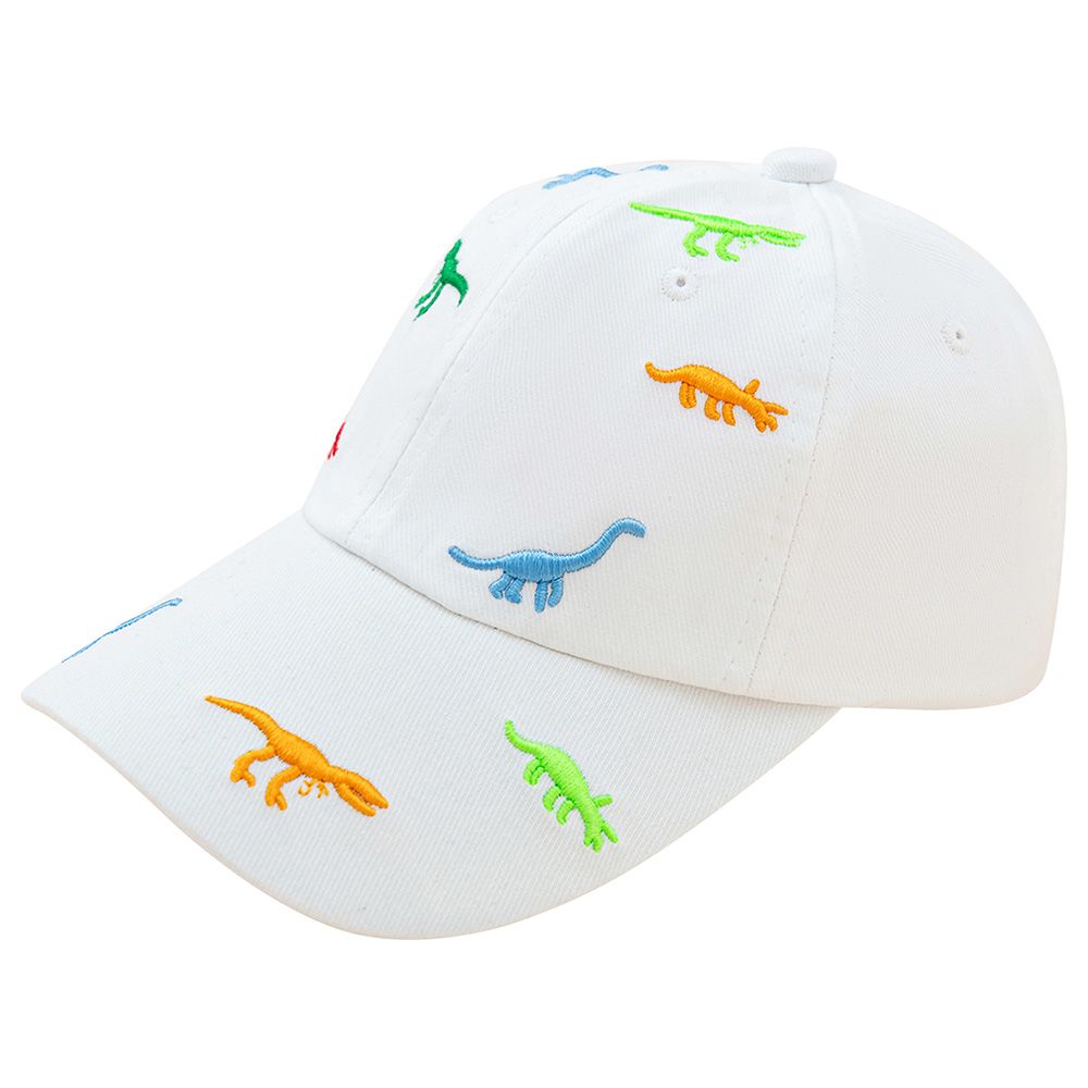 The Girl Cap - Kids Cap - White Dinosaur