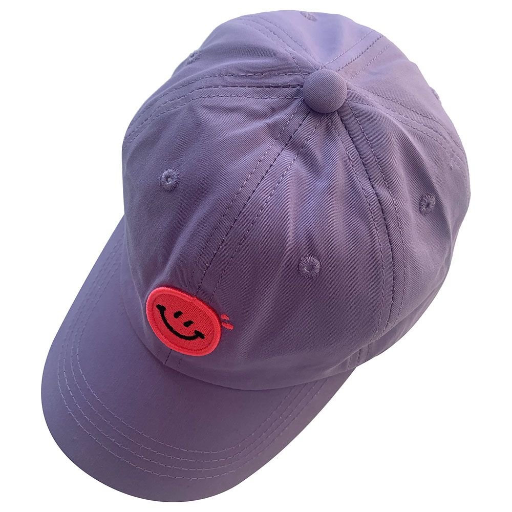 The Girl Cap - Kids Cap - Purple Smiley