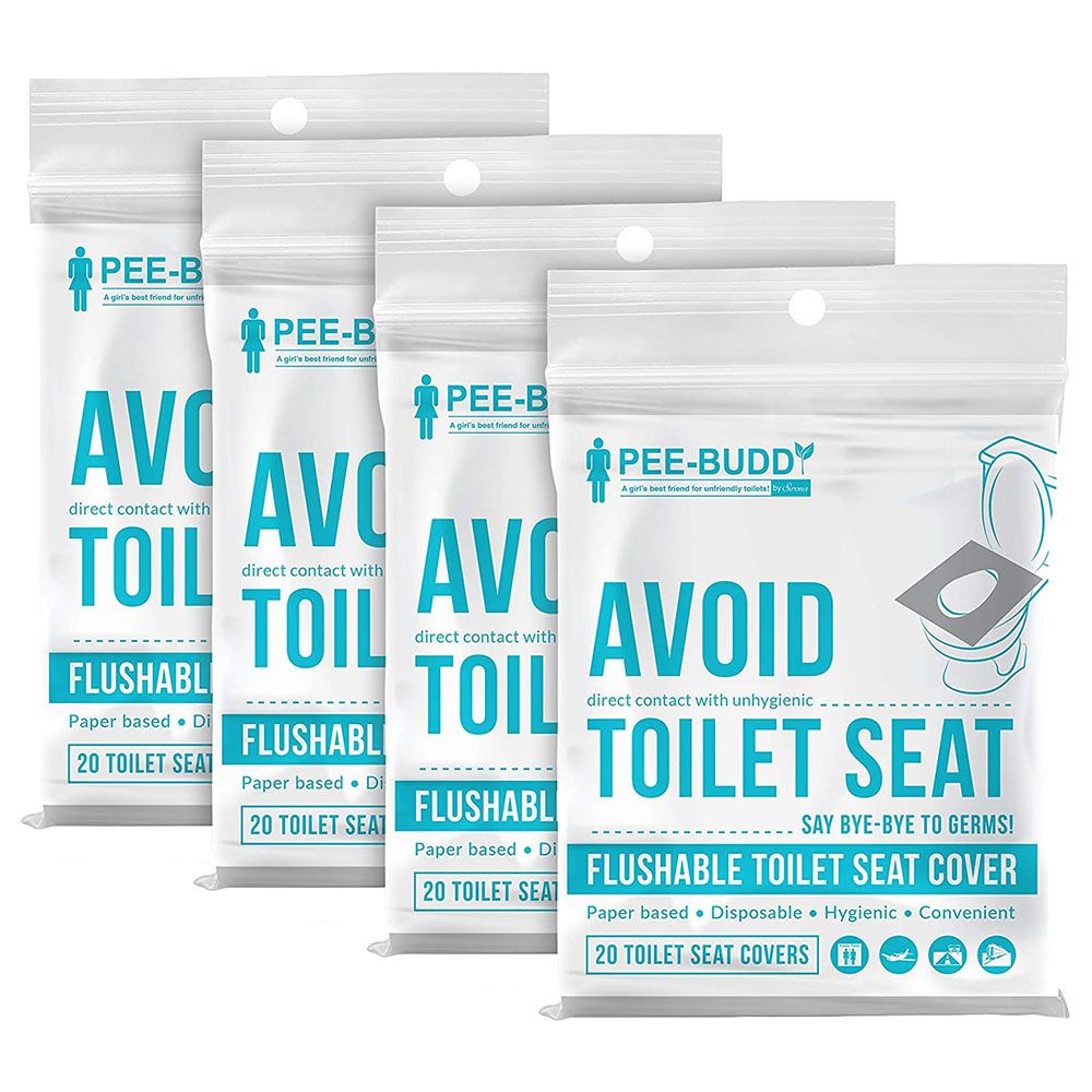 PeeBuddy - Disposable Toilet Seat Covers - 20pc, Pack of 4