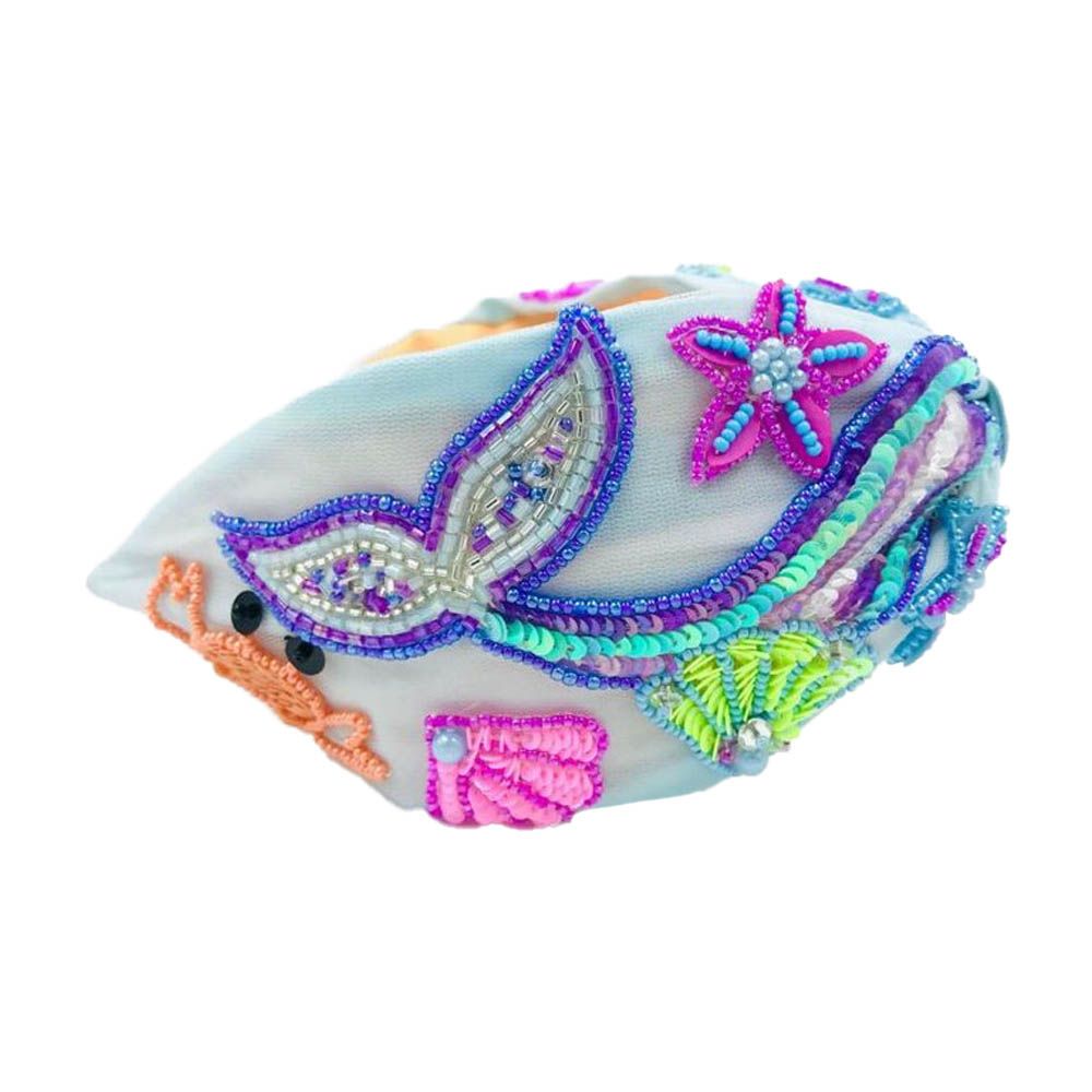 The Girl Cap - Turban Headband - Mermaid