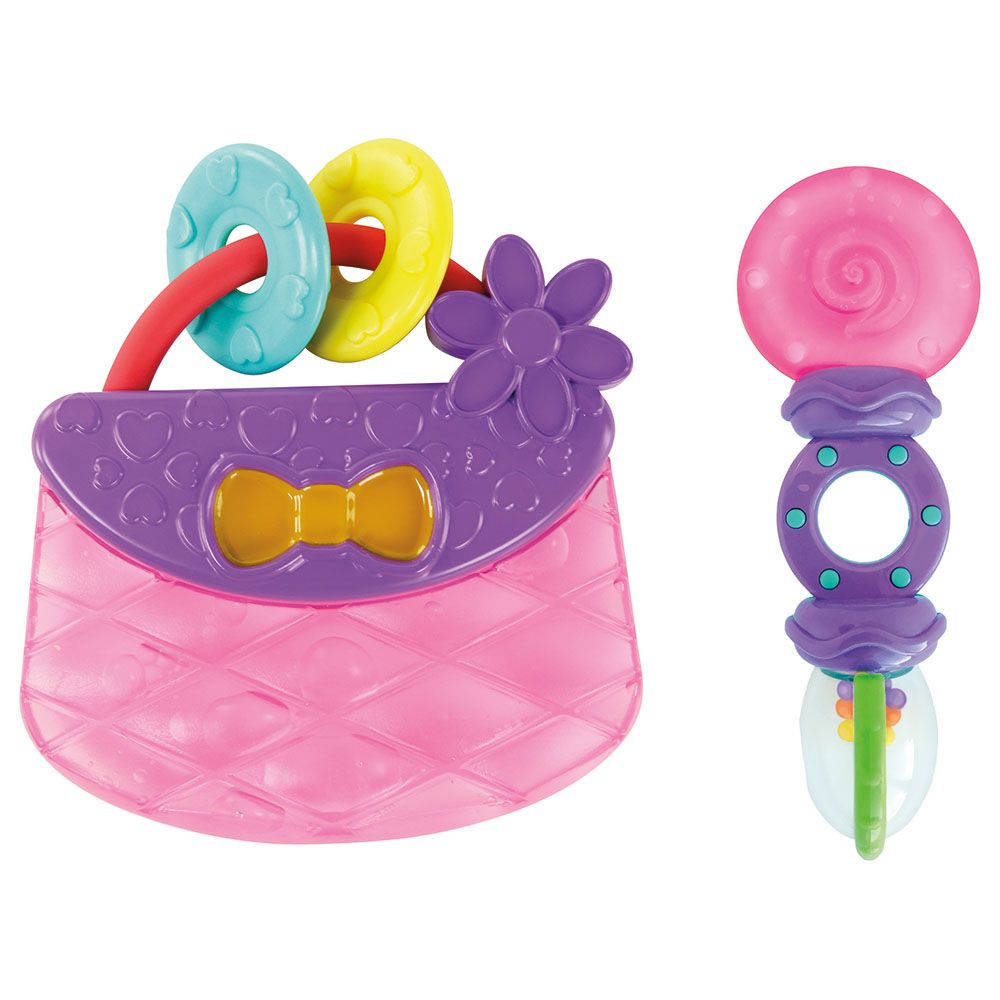 Bright Starts - Tote & Teethe Rattle Teether - 2pcs