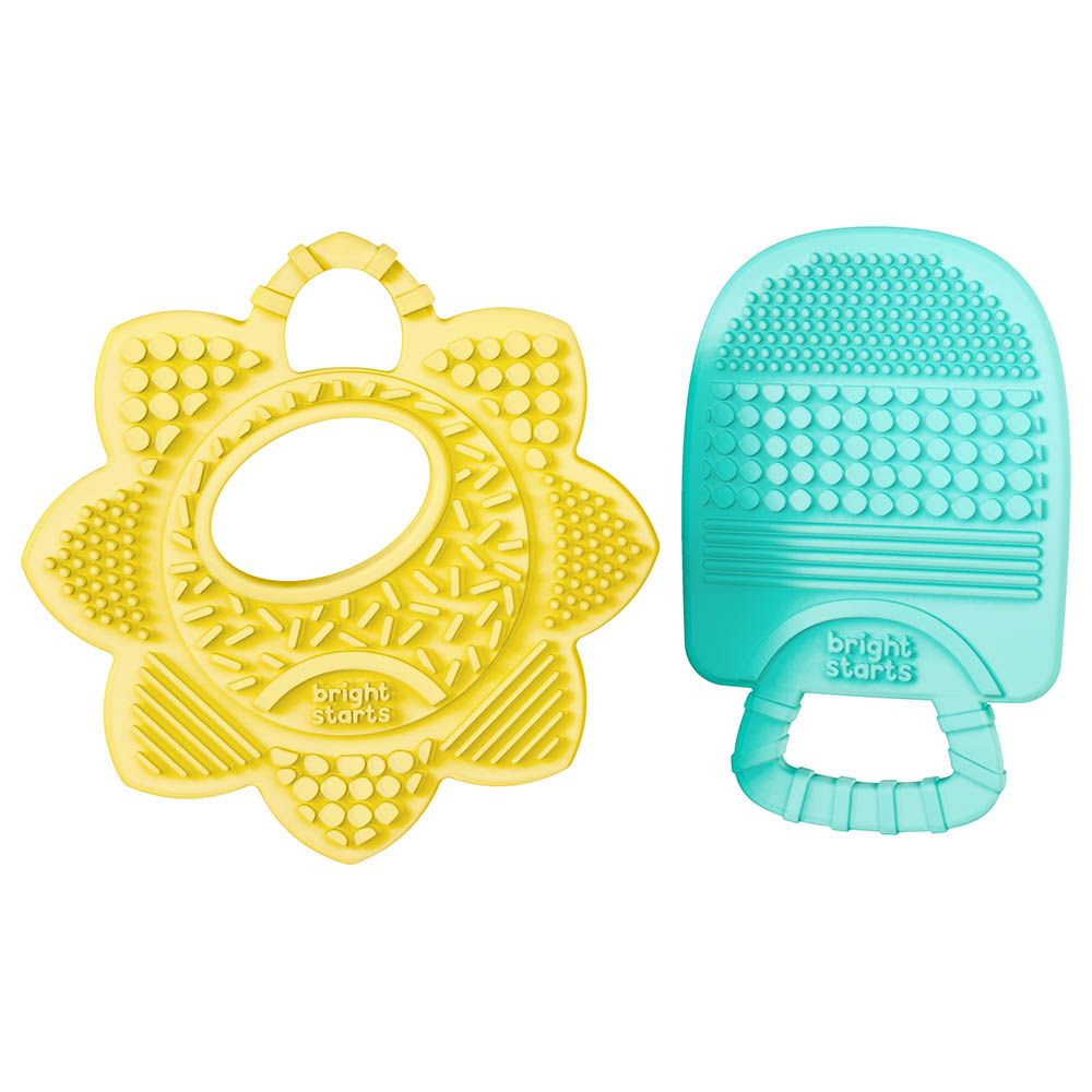 Bright Starts - Sunny Soothers Multi-Textured Teethers - 2pcs