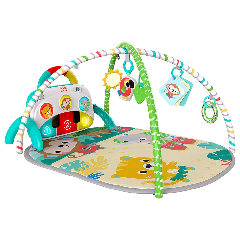 Bright Starts - 4-In-1 Piano & Drum Kick Gym - Animal