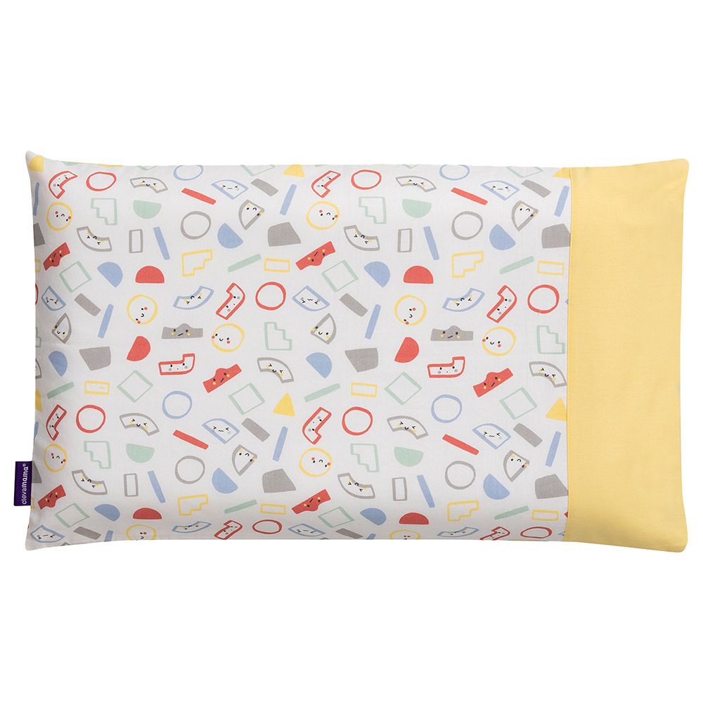 Clevamama - Baby Pillow Case - Grey/Yellow