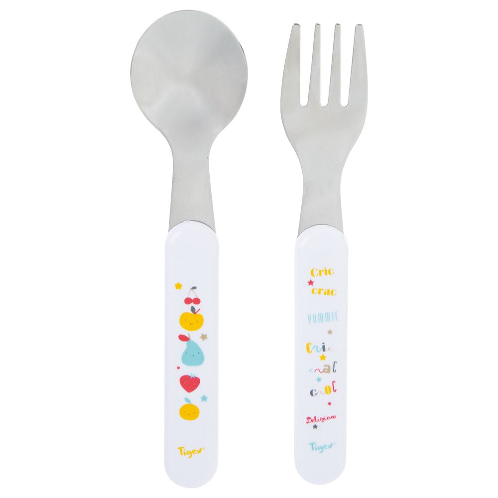 Tigex - Stainless Steel Cutlery 2pc-Set - White