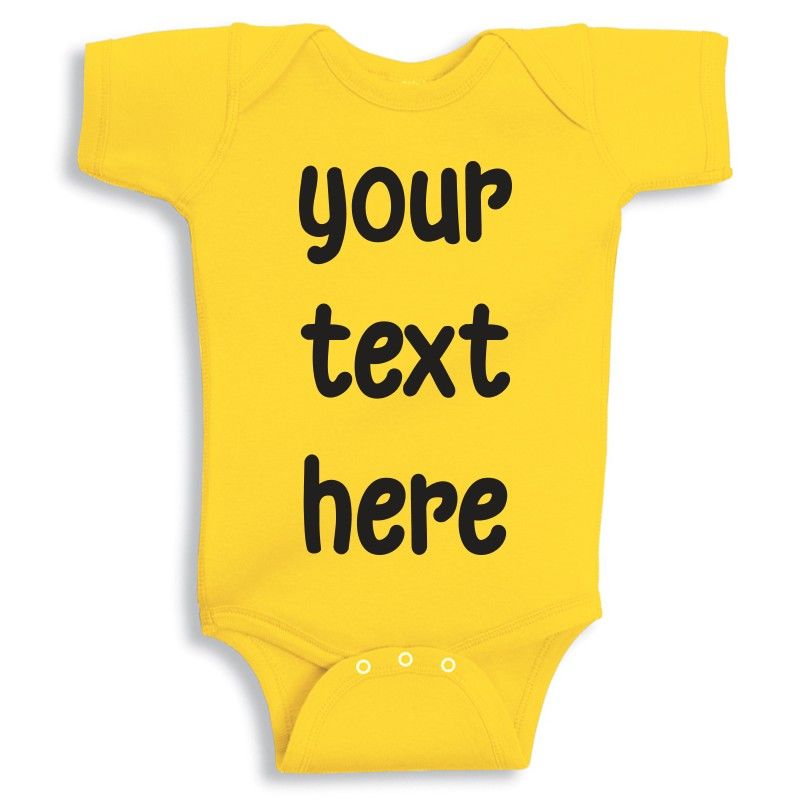 Twinkle Hands - Yellow Personalised Baby Onesie