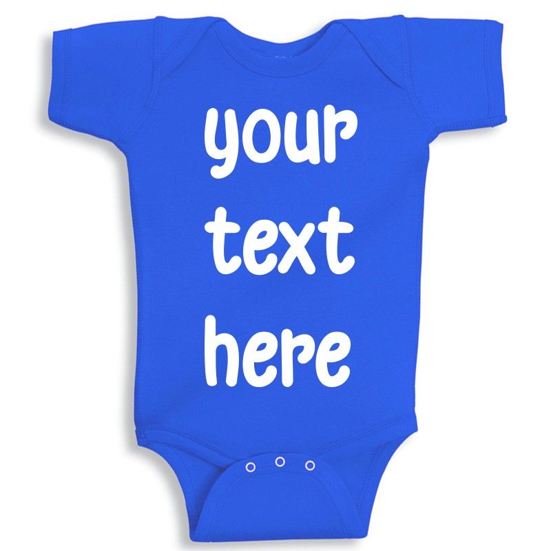 Twinkle Hands - Blue Personalised Baby Onesie