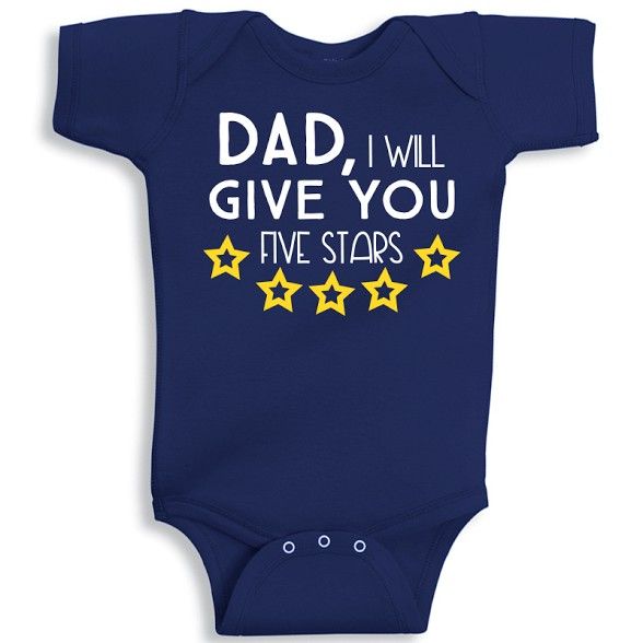 Twinkle Hands - Dad I Will Give You 5 Stars Baby Onesie