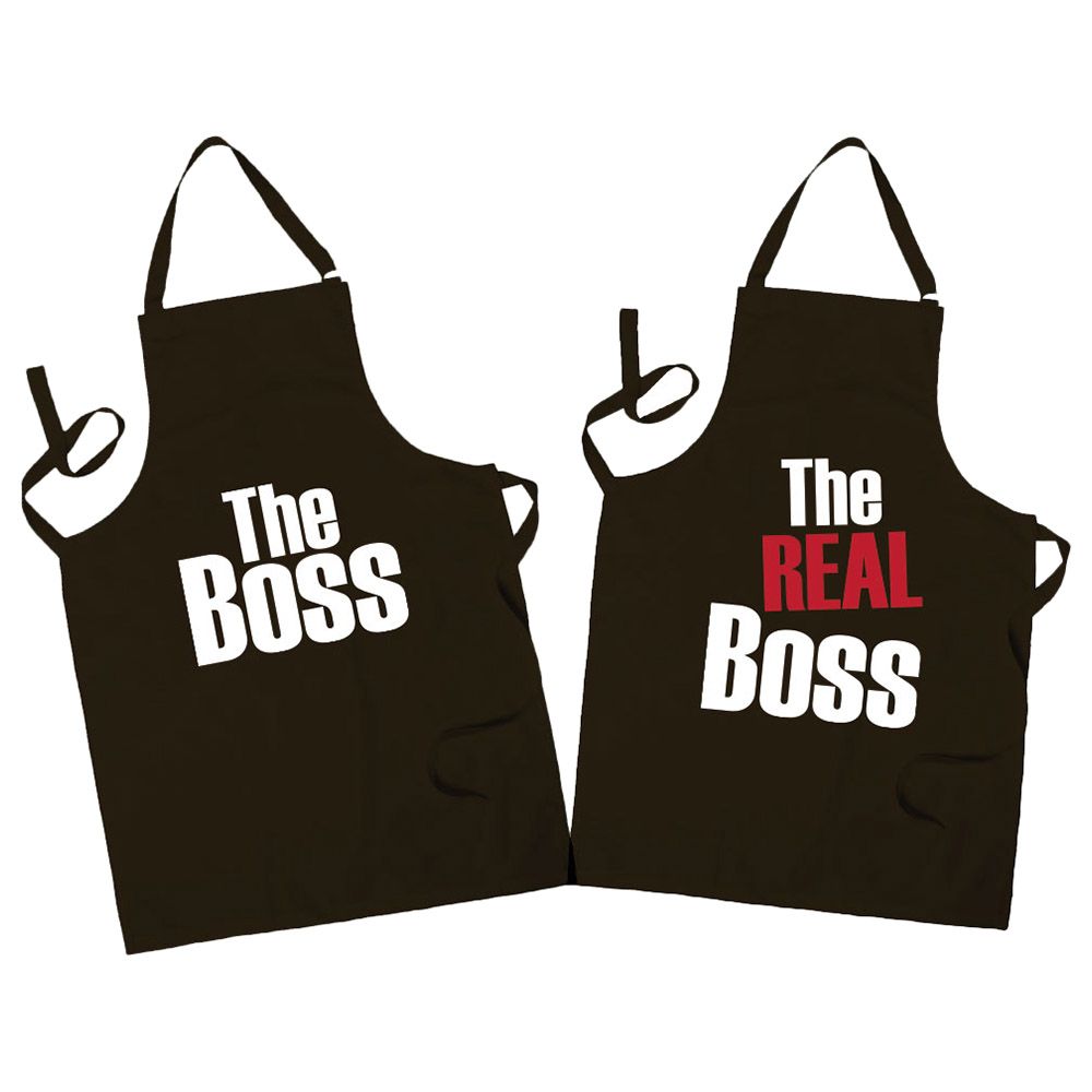 Twinkle Hands - Couple Matching Apron - The Real Boss