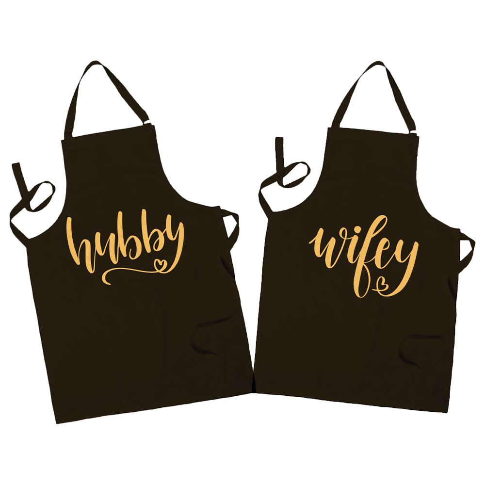 Twinkle Hands - Couple Matching Apron - Hubby Wify