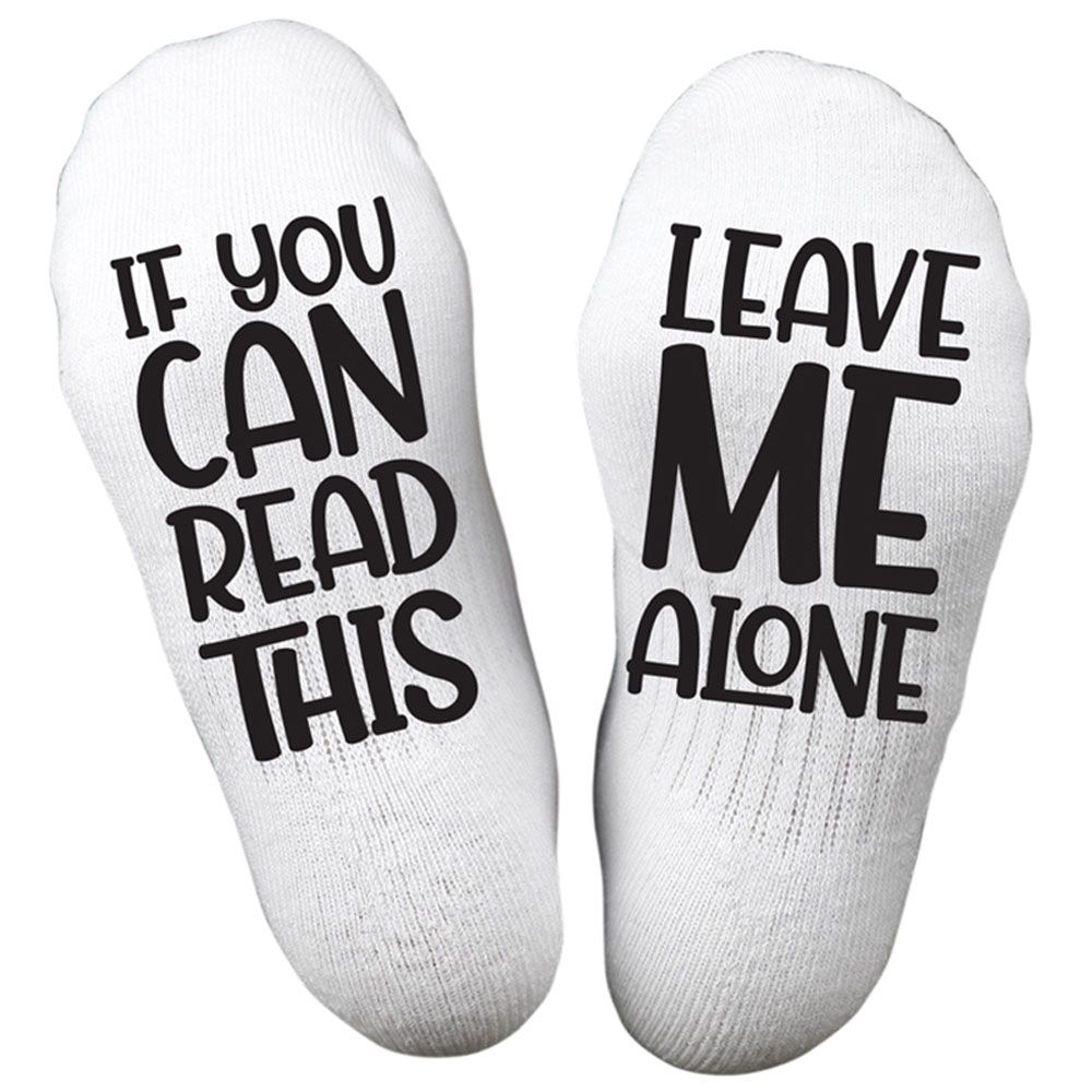 Twinkle Hands - Leave Me Alone Socks - White