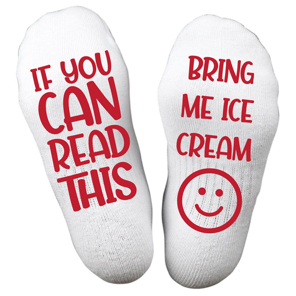 Twinkle Hands - Bring Me Ice Cream Socks - White