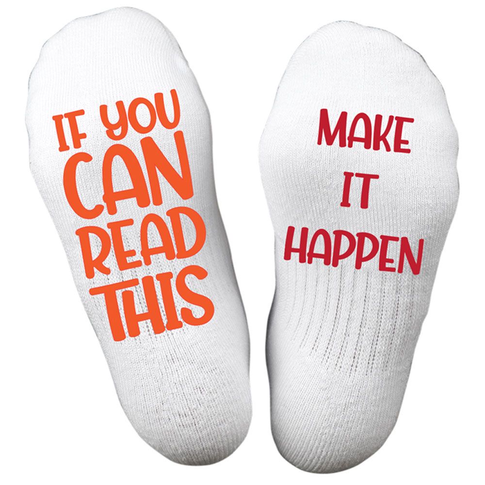 Twinkle Hands - Make It Happen Socks - White