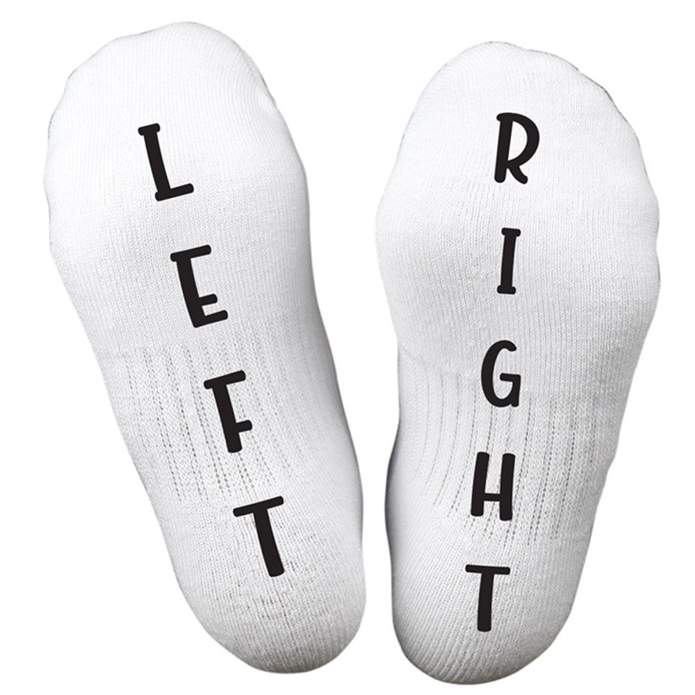 Twinkle Hands - Left Right Socks - White