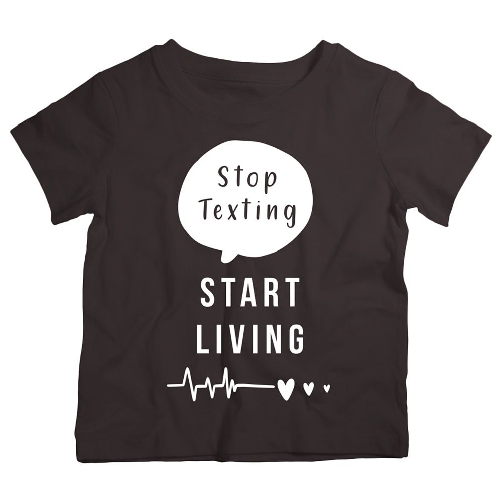 Twinkle Hands - Stop Texting Start Living T-Shirt - Black