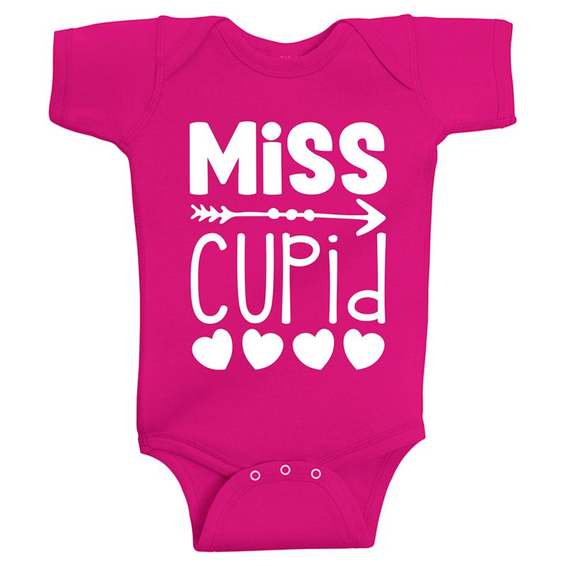 Twinkle Hands - Miss Cupid Valentine Baby Onesie, Pink