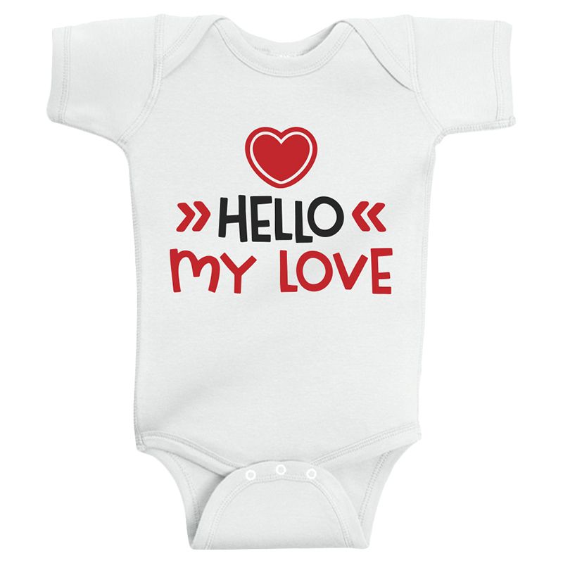 Twinkle Hands - Hello My Love Valentine Onesie - White