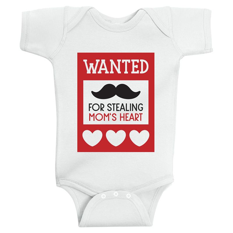 Twinkle Hands - Stealing Moms Heart Baby Onesie, White