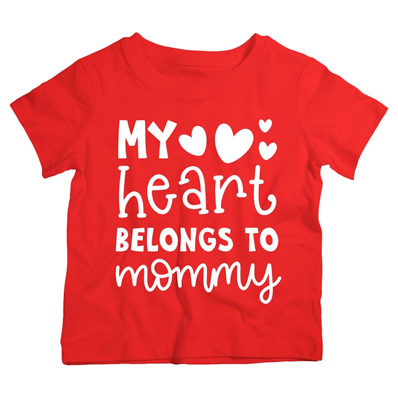 Twinkle Hands - My Heart Belongs To Mommy T-Shirt Red