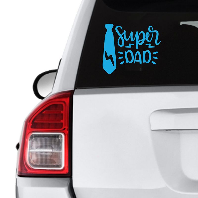 Twinkle Hands - Super Dad Decal Car Sticker - Blue