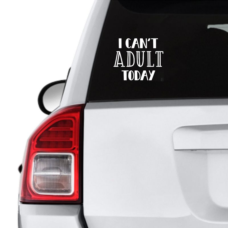 Twinkle Hands - I Cant Adult Today Decal Car Sticker - White