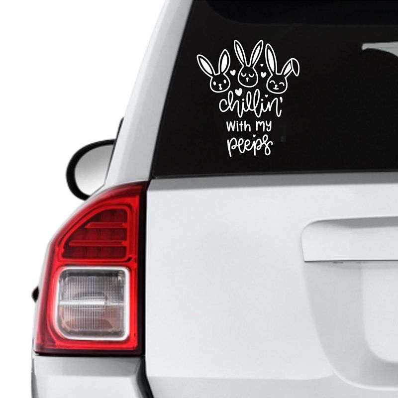 Twinkle Hands - Chillin With My Peeps Car Sticker - White