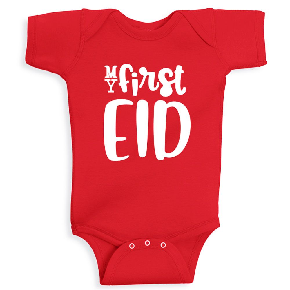 Twinkle Hands - My First Eid Bodysuit - Red