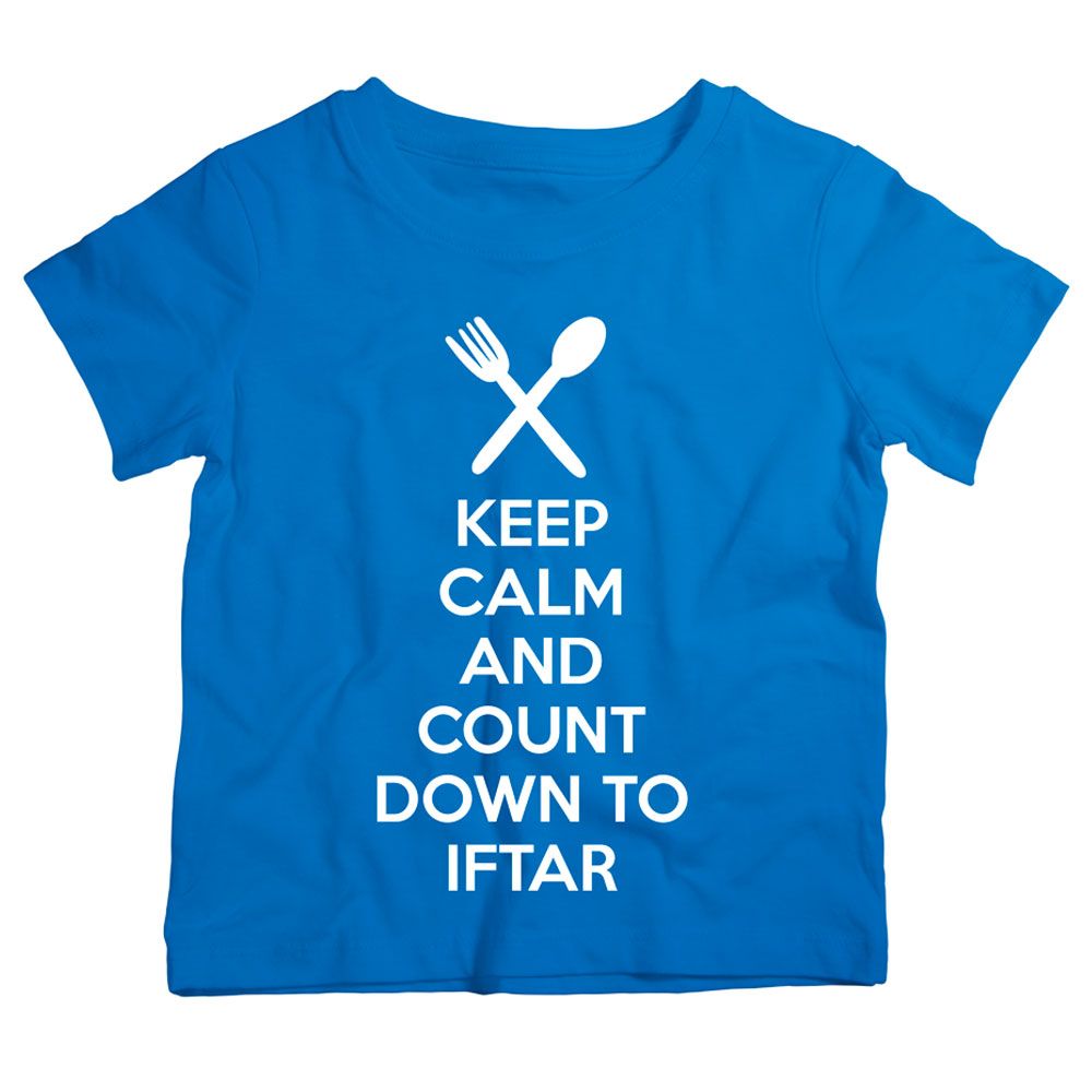 Twinkle Hands - Ramadan Keep Calm T-Shirt - Blue