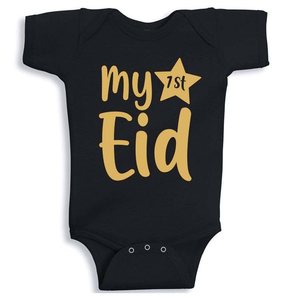 Twinkle Hands - My First Eid Bodysuit - Black