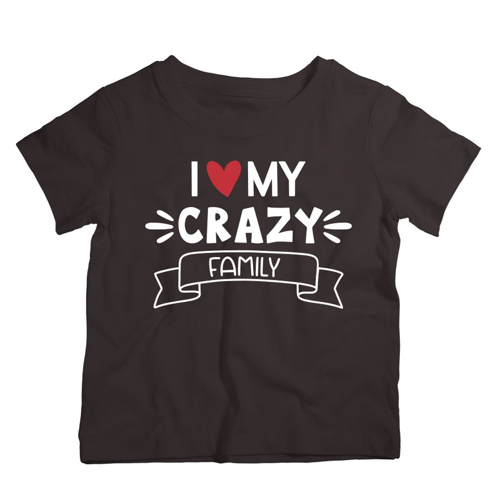 Twinkle Hands - I Love My Crazy Family T-Shirt - Black