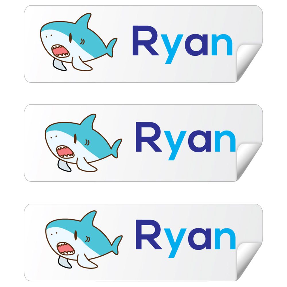 Twinkle Hands - Personalized Waterproof Labels - Shark