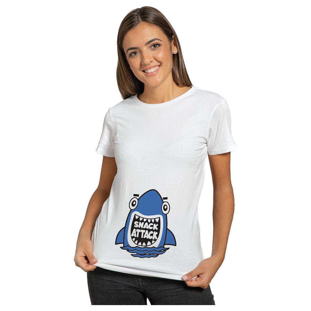 Twinkle Hands - Pregnancy T-Shirt - Snack Attack - White