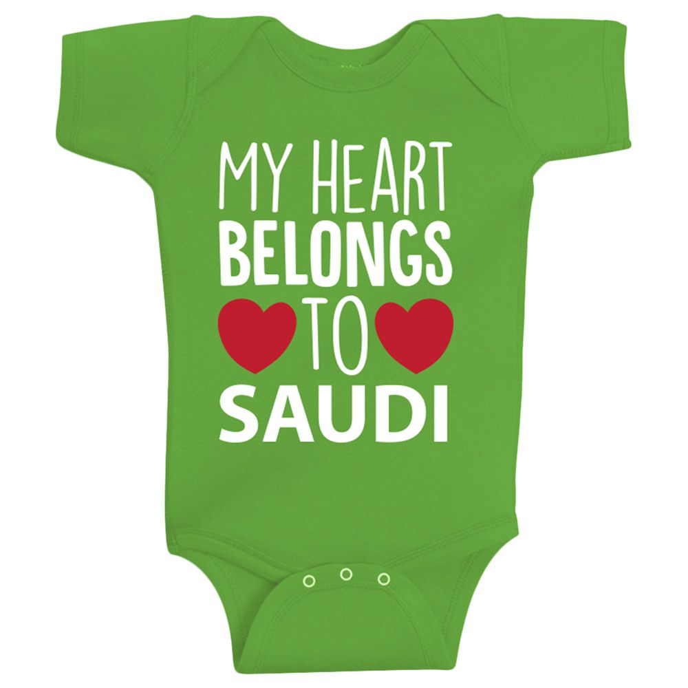 Twinkle Hands - My Heart Belongs To Saudi Onesie Green